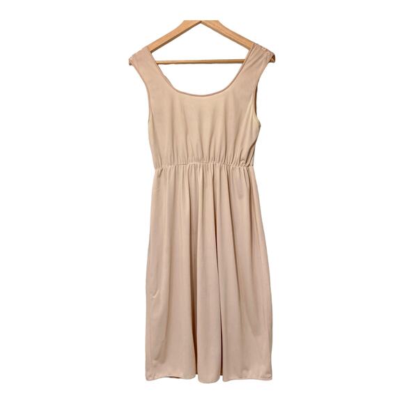 Vintage 1960's Beige Night Gown Lace & Chiffon Front Detail Empire Waist Size S - Picture 7 of 9